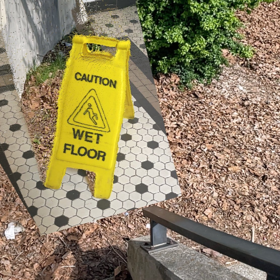 Screenshot of AR overlay.