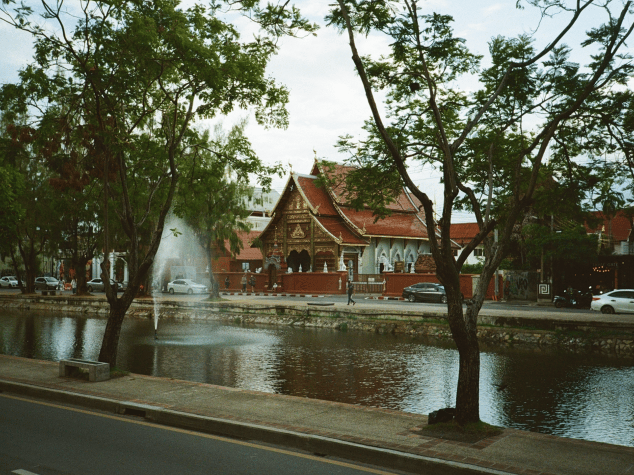 The moat around the “Old City” of Chiang Mai.
